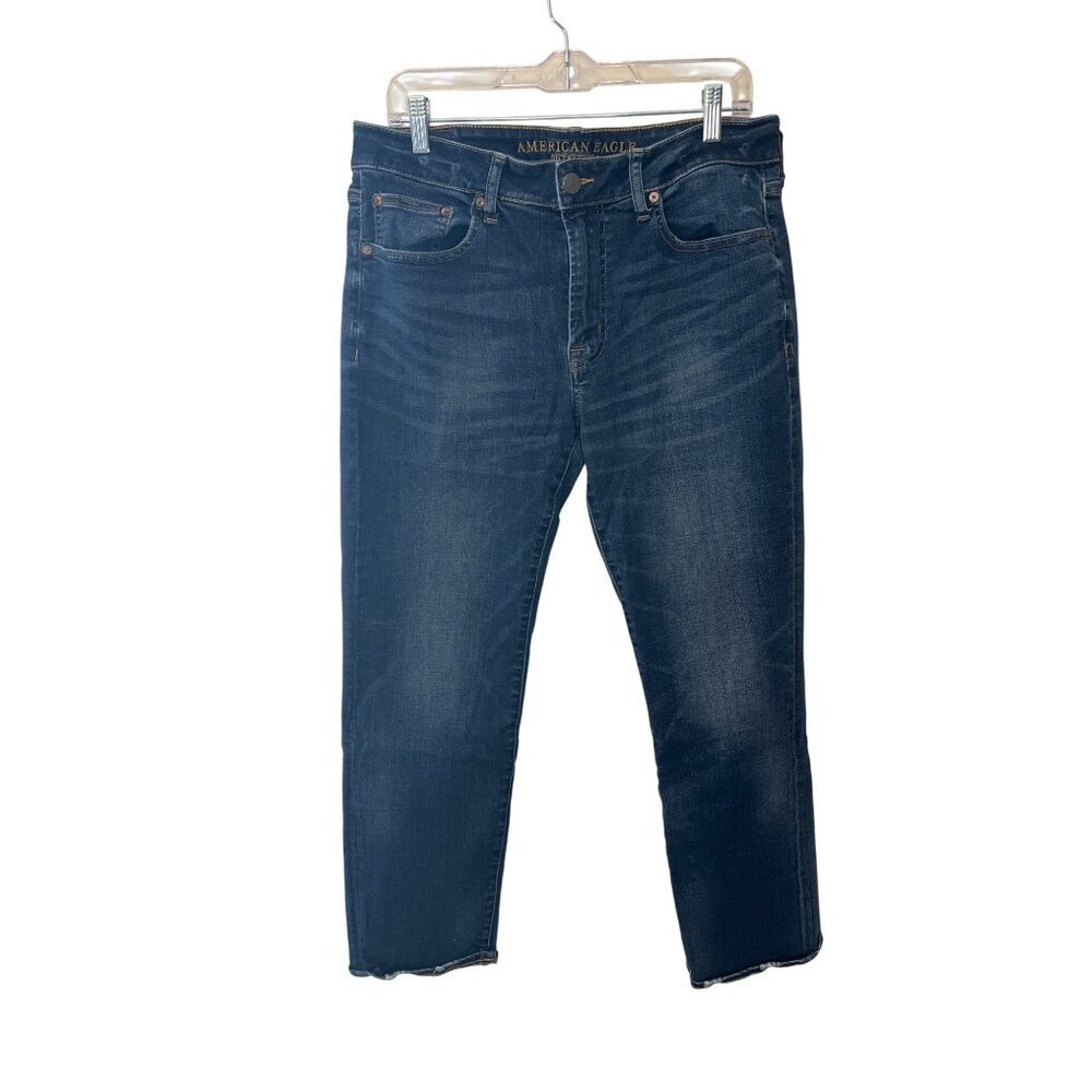 American Eagle Outfitters Extreme Flex Blue Denim Jeans Mens 33x30